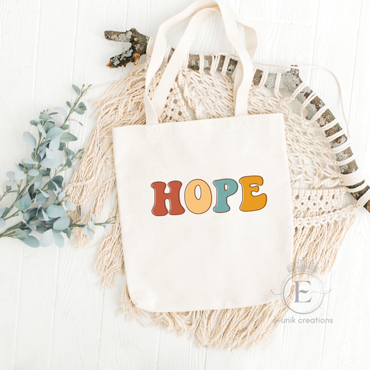 Hope Retro Tote Bag