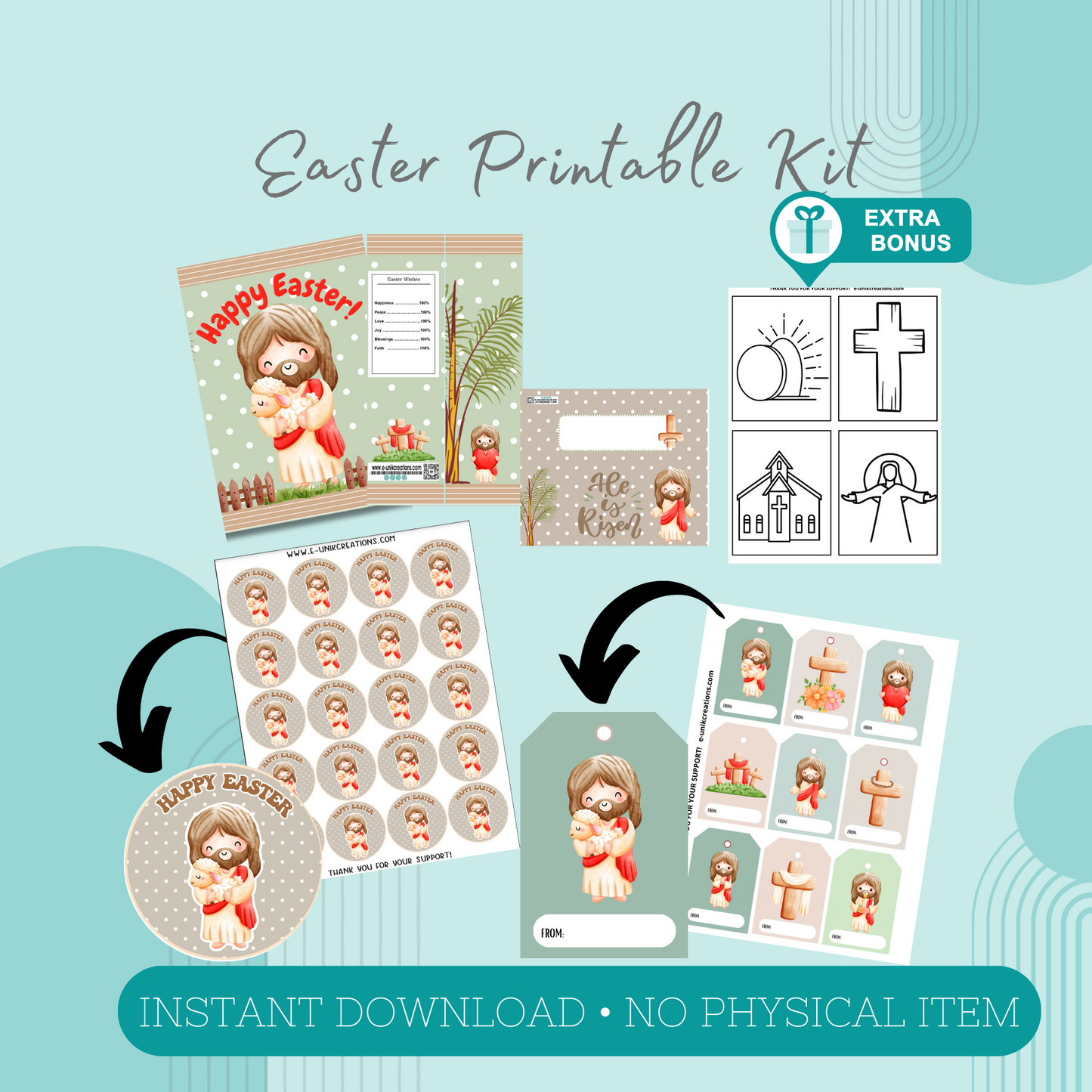 Religious Easter Jesus Printable Kit