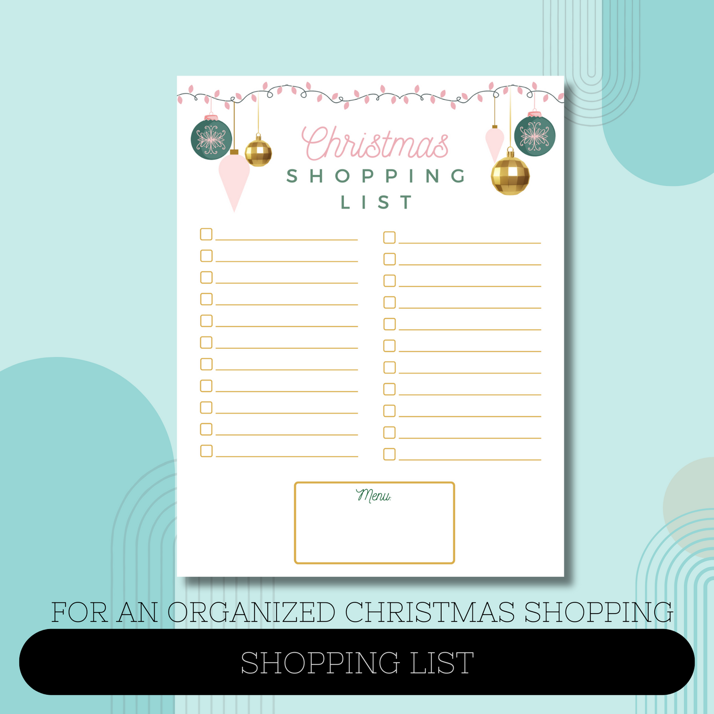 Pink Christmas Planner