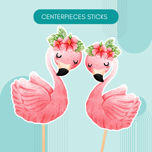 Flamingo Centerpieces Sticks