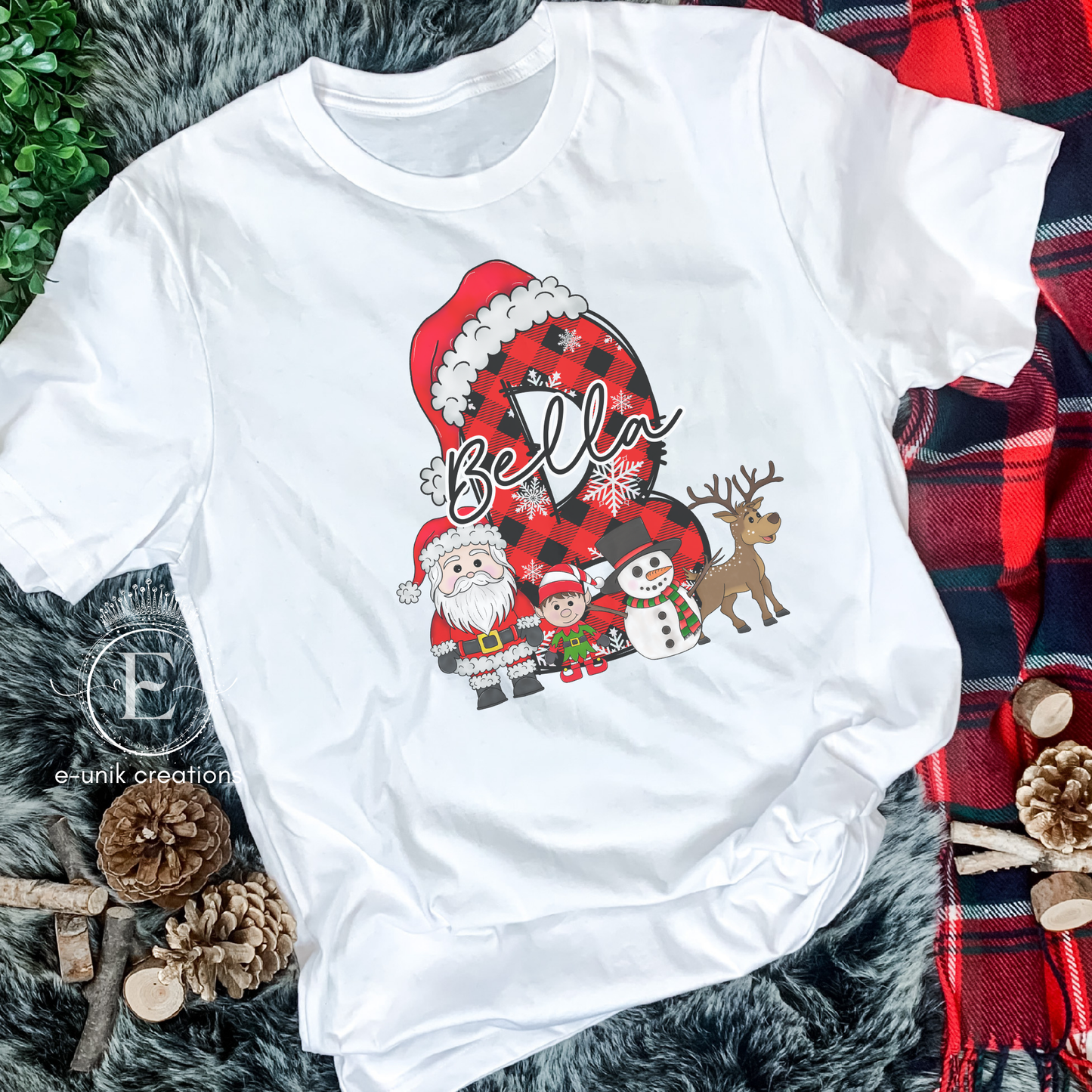 Custom Christmas Letter Santa Sweatshirt-Tshirt