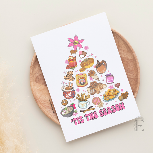 Latino Christmas Greeting Card | Cultural Holiday Tree Design | Blank or Personalized