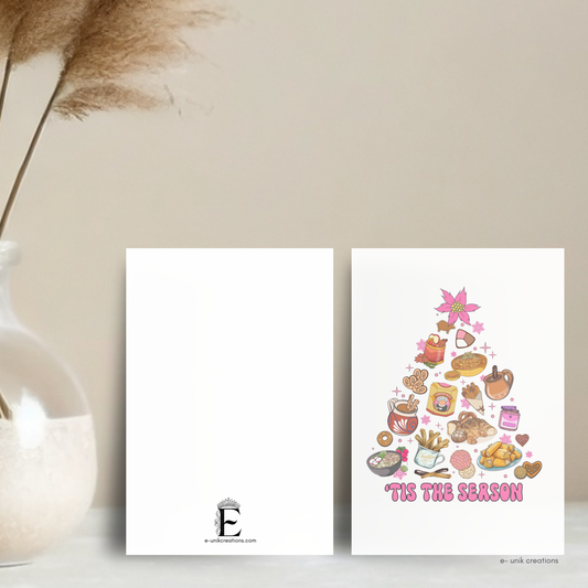 Latino Christmas Greeting Card | Cultural Holiday Tree Design | Blank or Personalized