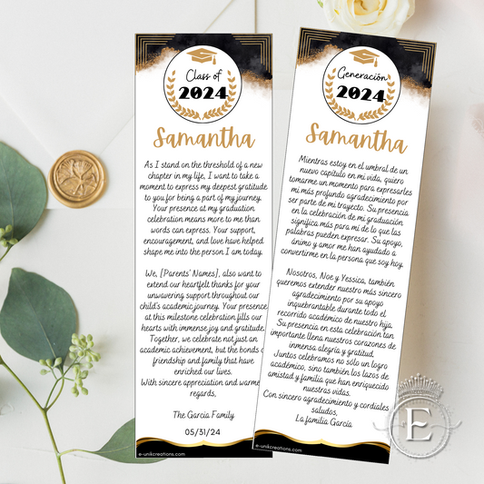 Graduation Bookmark Favors