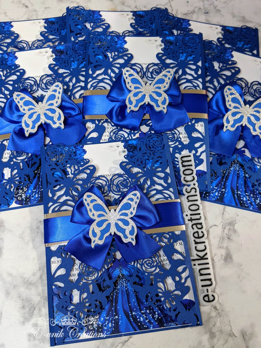 Butterfly Roses Invitation Cut File