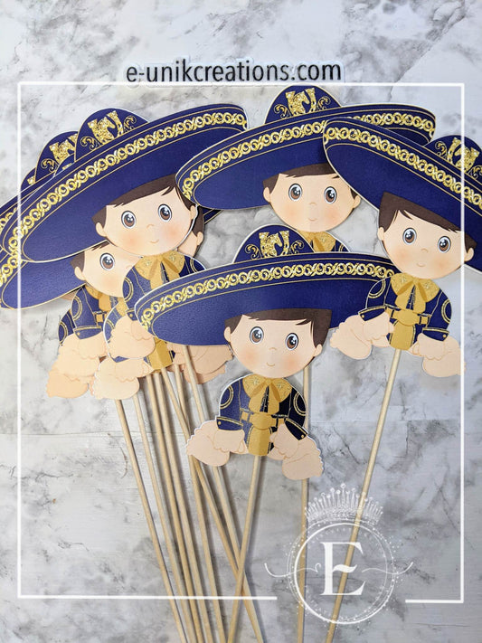 Navy Blue Charrito Centerpieces Sticks