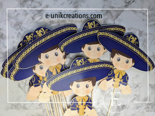 Navy Blue Charrito Centerpieces Sticks