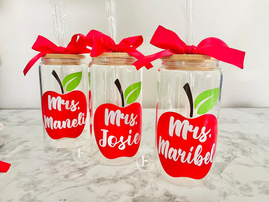 Teacher Glass Iced Coffee Cup
