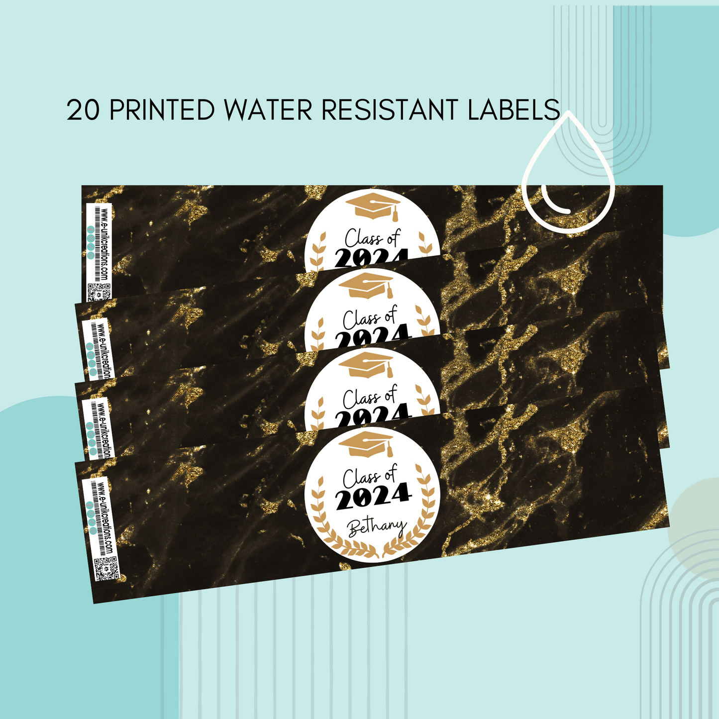 Graduation Water Bottle Labels