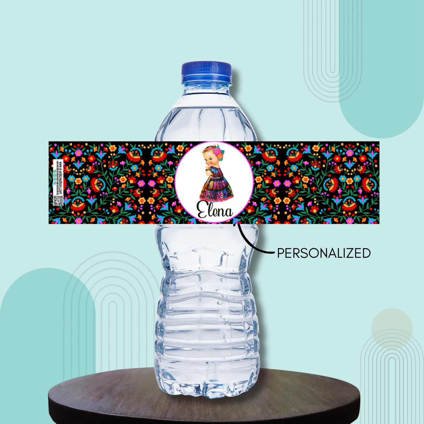Chiapaneca Water Bottle Labels. 24pcs