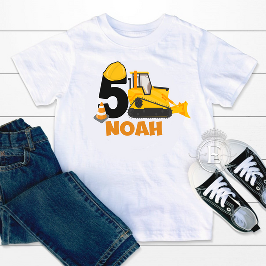 Construction Birthday T-shirt