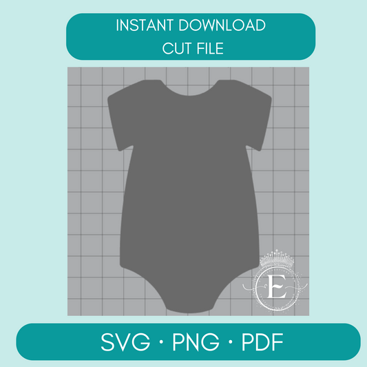 Baby Bodysuit Invitation Cut File