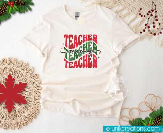 Teacher Christmas T-shirt