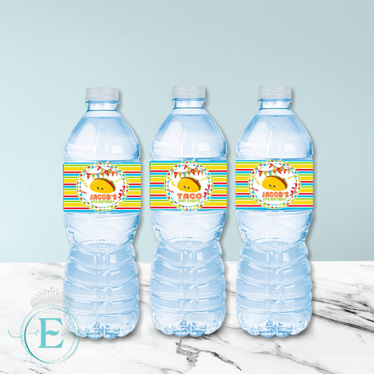 Taco Fiesta Water Bottle Labels