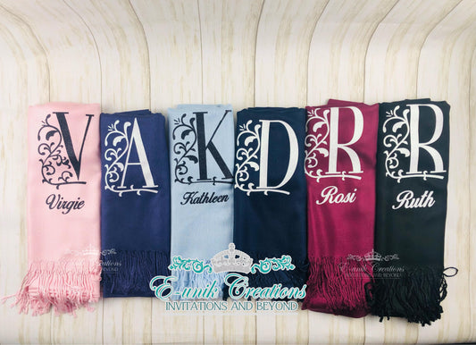 Personalized Pashmina Cashmere Scarf