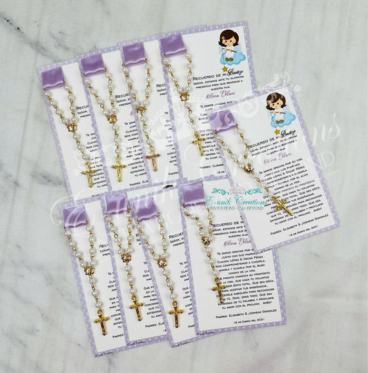 Girl Lilac Baptism Favors