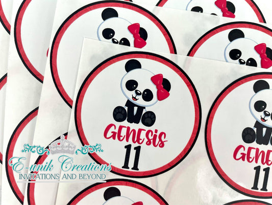 Panda Girl Stickers