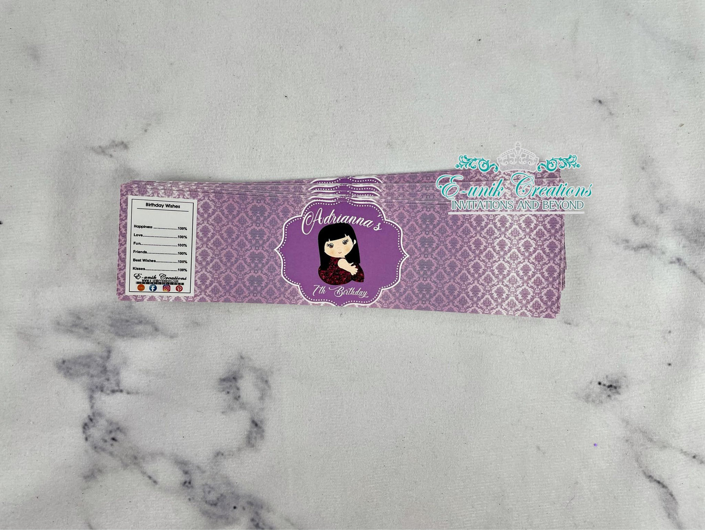 Selena Bottle Labels, Printed Bottle Wrappers