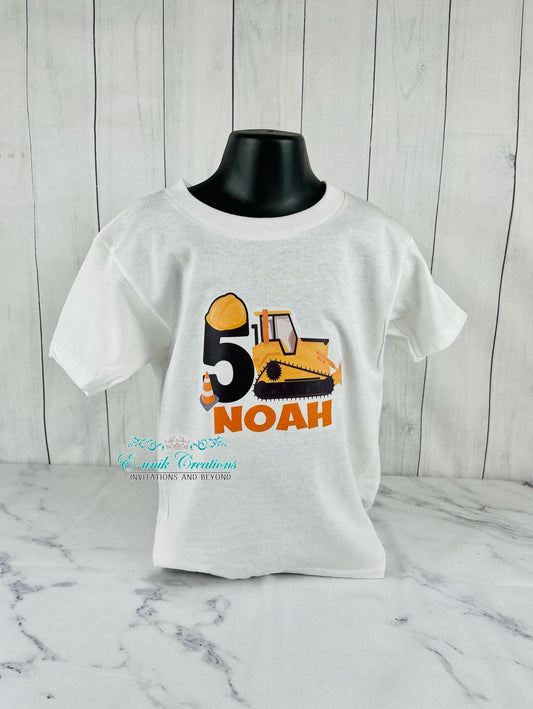 Construction Birthday T-shirt