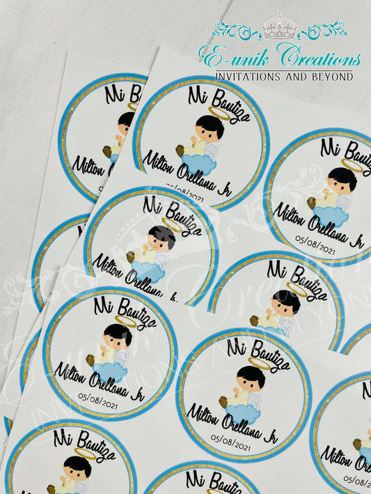 Angel Boy Baptism Sticker