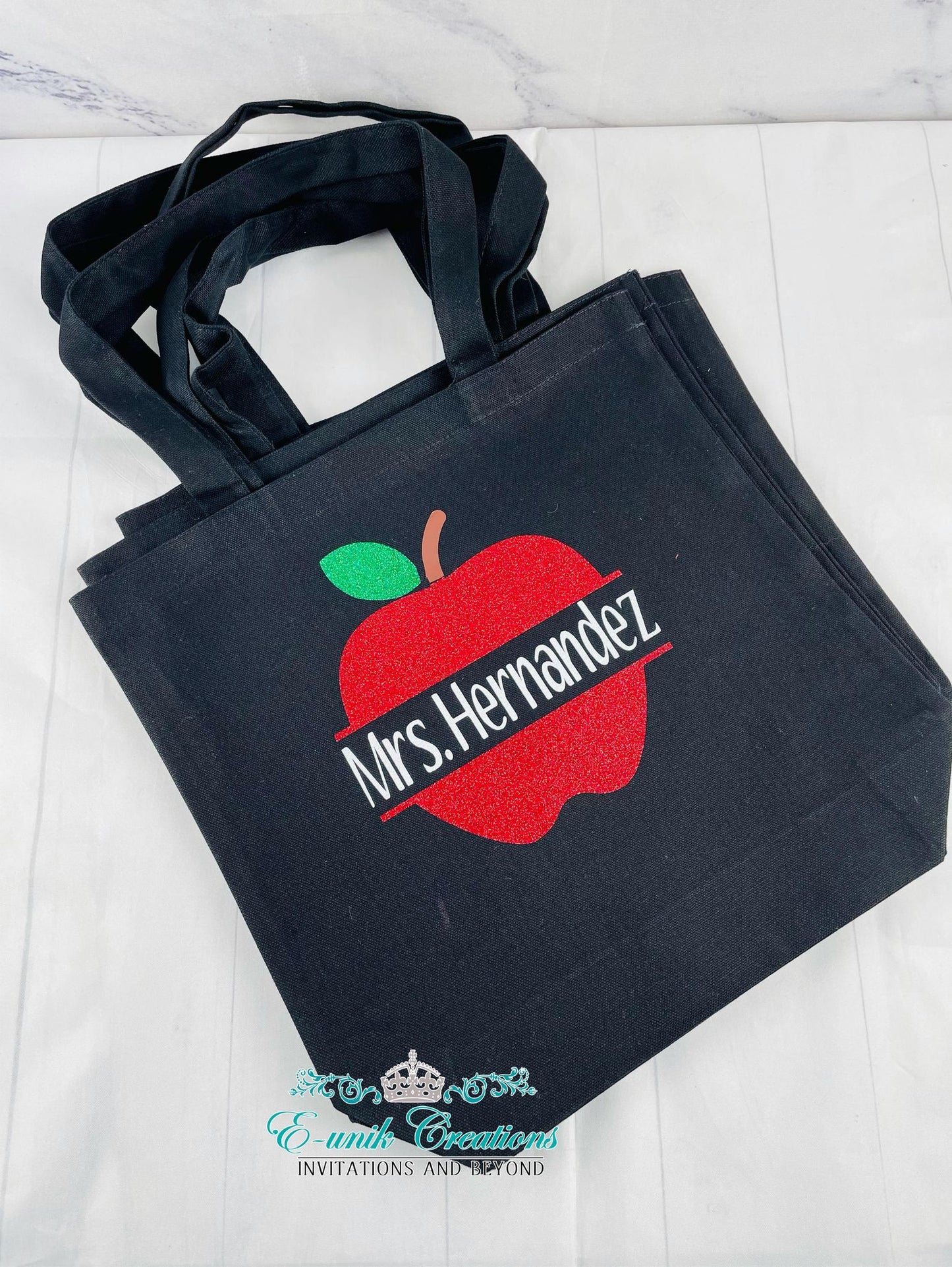 Teacher Apple Tote Bag