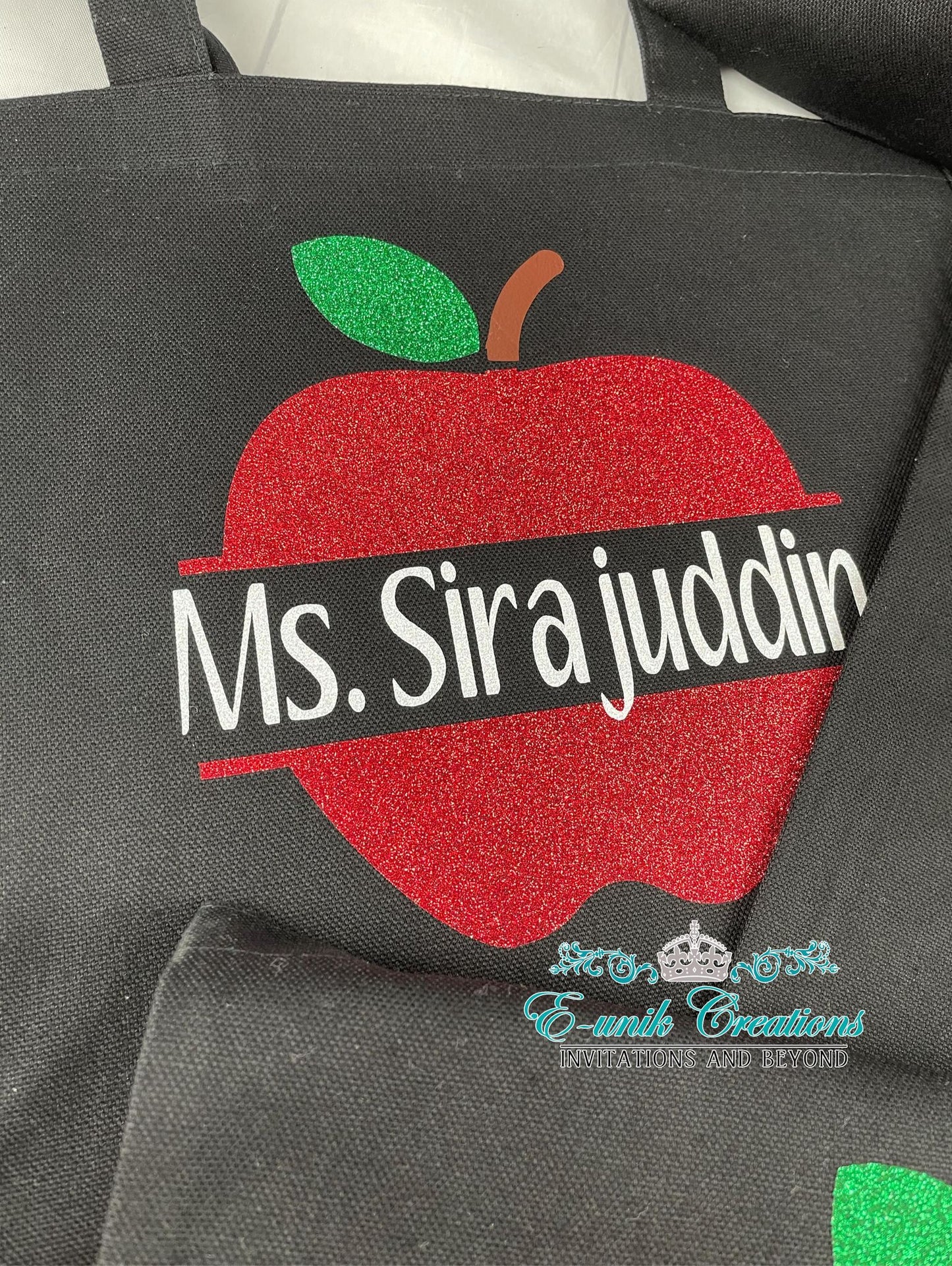 Teacher Apple Tote Bag