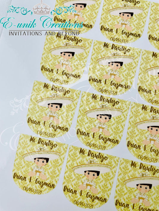 Gold Charrito Sanitizer Labels