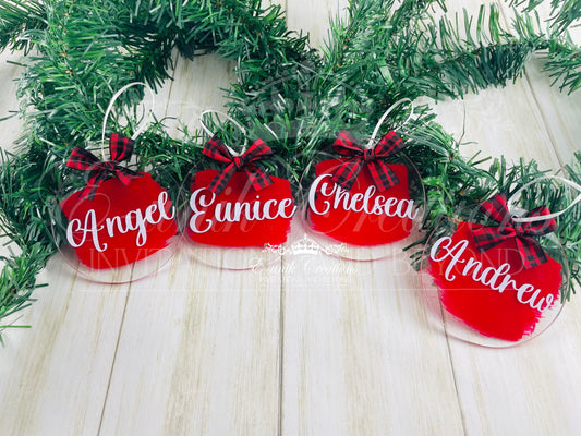 Colored Name Ornament