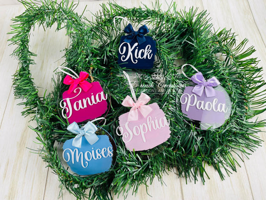 Colored Name Ornament