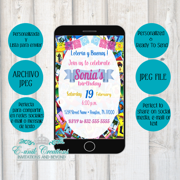 Loteria Birthday E-Invite