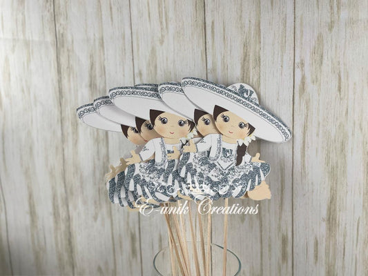 Silver Charrita Centerpieces Sticks