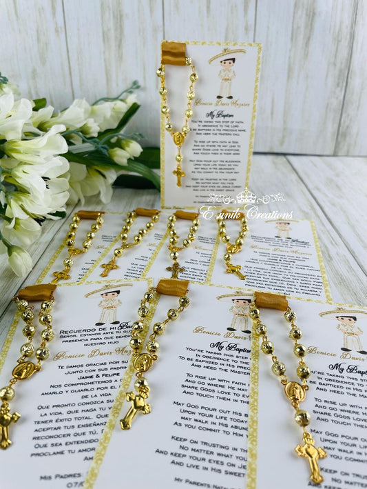 Gold Charro Rosary Favors