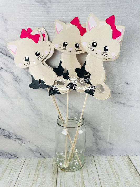 Kitten Centerpieces Sticks
