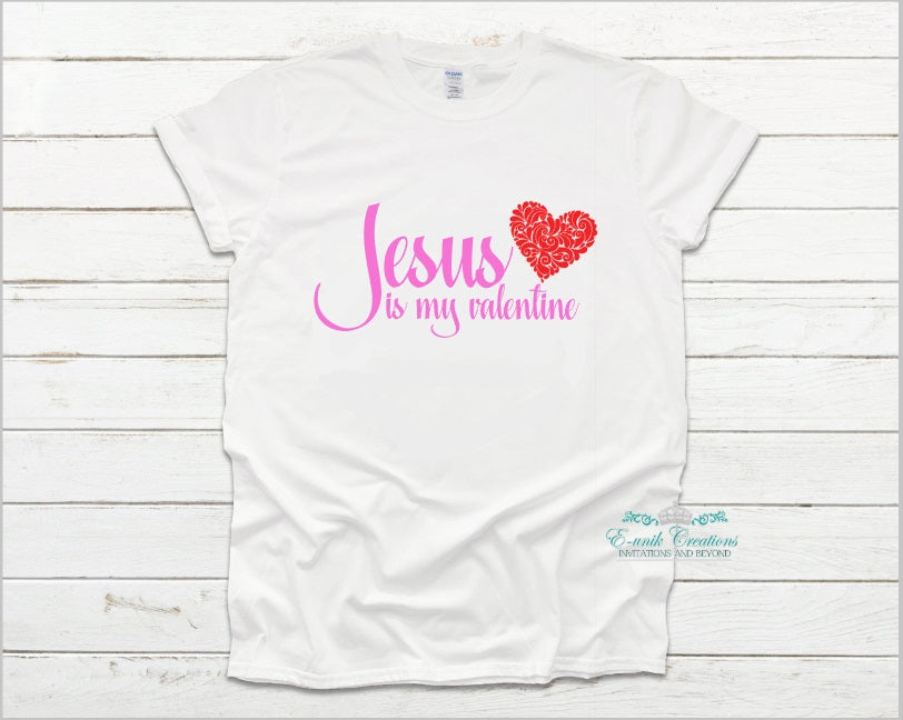 Jesús es mi camiseta de San Valentín, Christian Valentine's