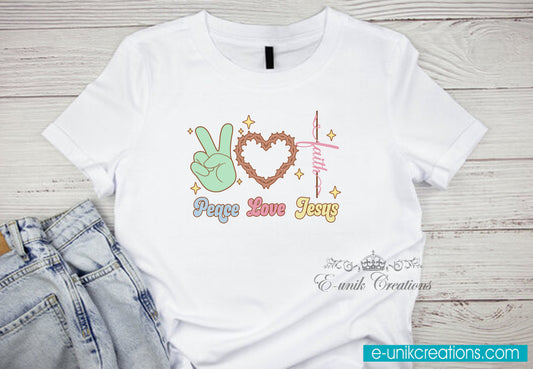 Peace, Love, Jesus Retro