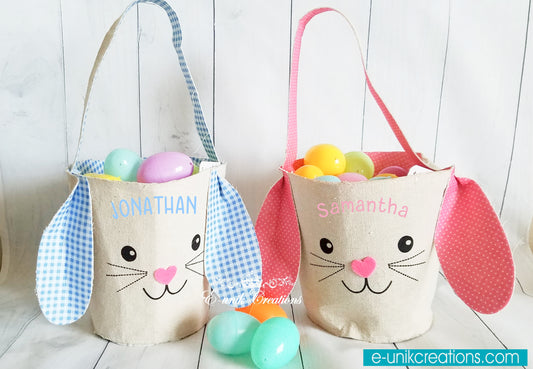 Easter Bunny Canvas Basket