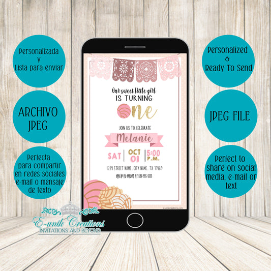 Conchas Birthday E-Invite