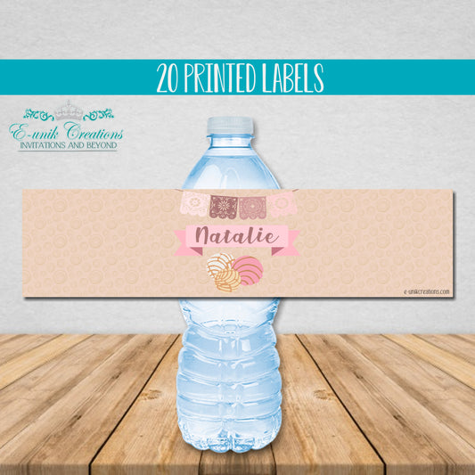 Conchas Water Bottle Labels