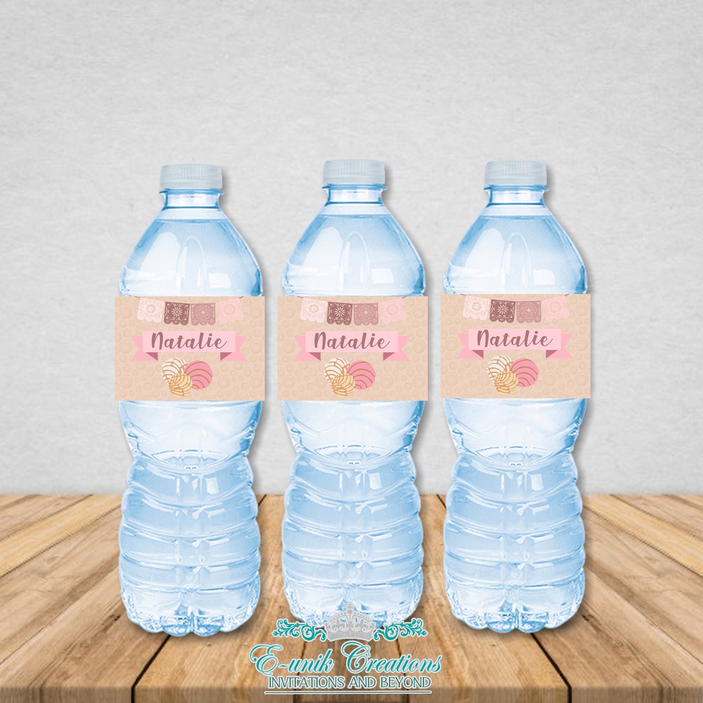 Conchas Water Bottle Labels