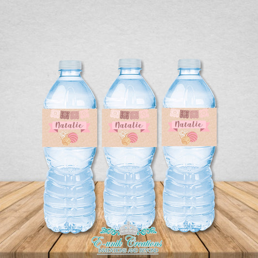 Conchas Water Bottle Labels