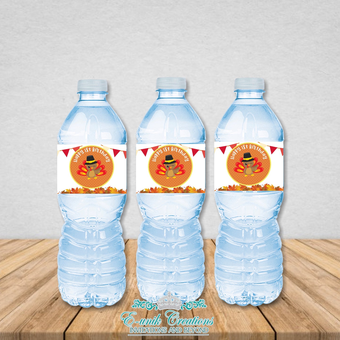Turkey Water Bottle Labels