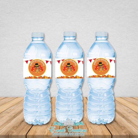 Turkey Water Bottle Labels