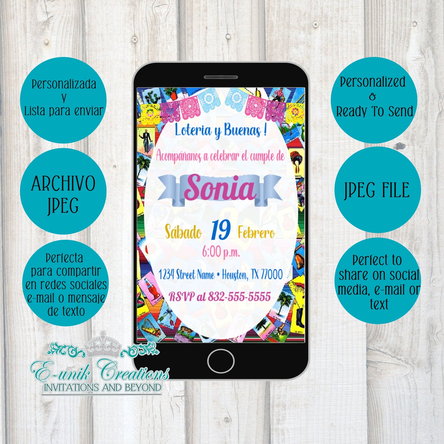 Loteria Birthday E-Invite