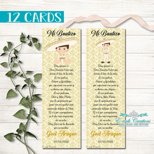 Gold Charrito Bookmark Favors