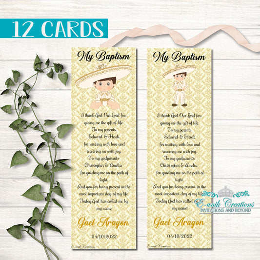 Gold Charrito Bookmark Favors