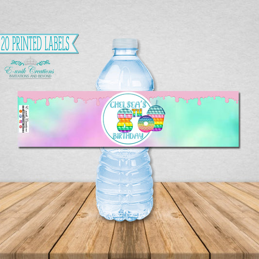 Pop It Water Bottle Labels