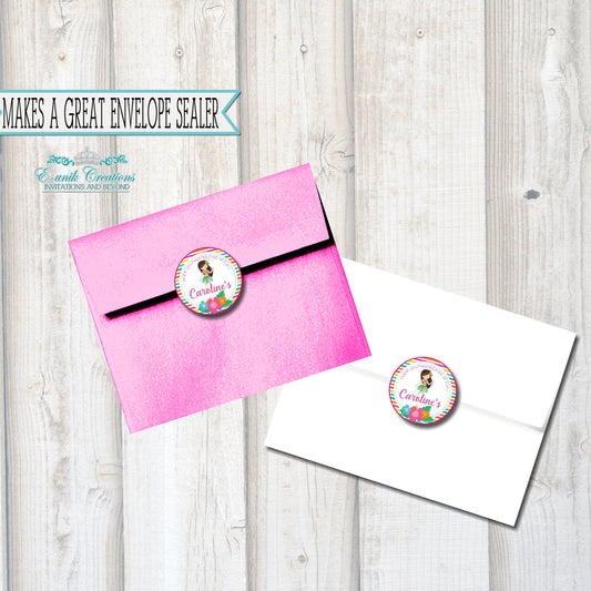 Luau Party Stickers - Hawaiian Party Décor