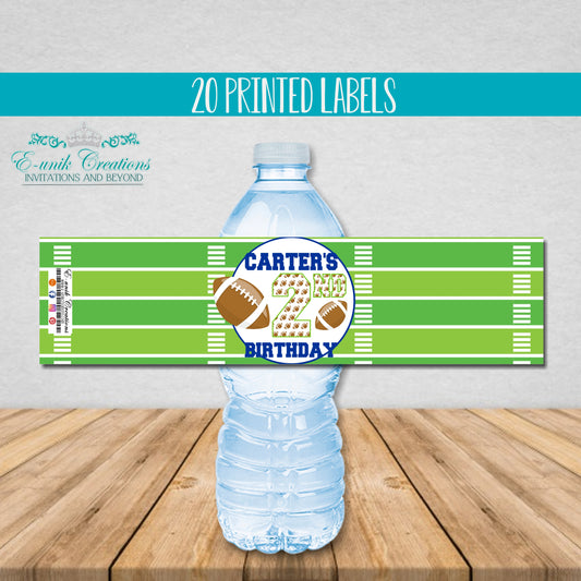 Football Water Bottle Labels