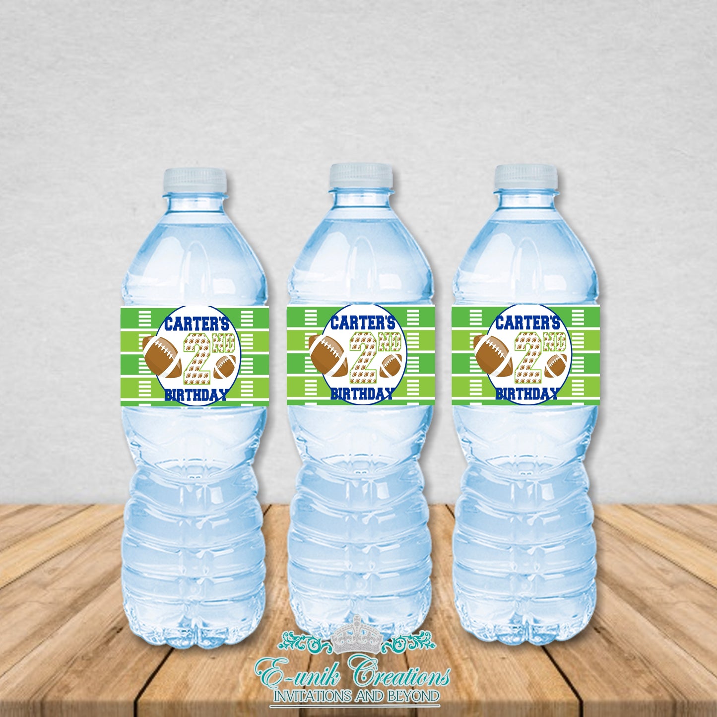 Football Water Bottle Labels