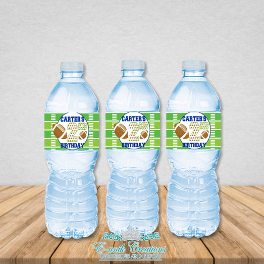 Football Water Bottle Labels